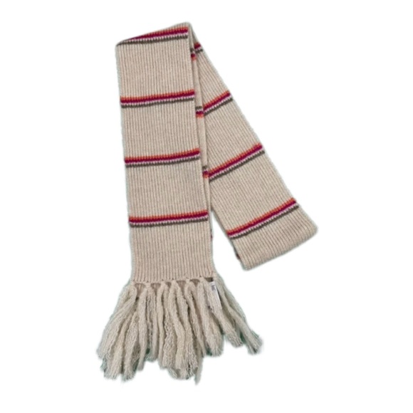 American Eagle Scarf Cream with Pink and Orange Accents - Picture 1 of 3